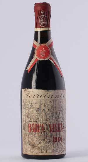 bouteille 75 cl 1964 - garrafeira old red wine (étiquette tâchée) - rouge -  vino de mesa Portugal